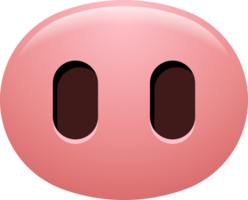 cerdo nariz emoji ilustración png