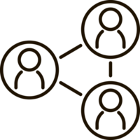 social connection line icon illustration png