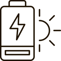 solar battery line icon illustration png