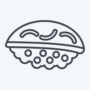 Icon Hirame. related to Sushi symbol. line style. simple design editable. simple illustration vector