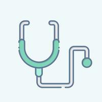 Icon Stethoscope. related to World Cancer symbol. doodle style. simple design editable. simple illustration vector