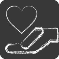 Icon Support. related to World Cancer symbol. chalk Style. simple design editable. simple illustration vector