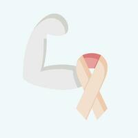 Icon Strong. related to World Cancer symbol. flat style. simple design editable. simple illustration vector
