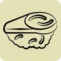 Icon Madai. related to Sushi symbol. hand drawn style. simple design editable. simple illustration vector