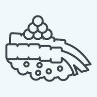 Icon Amaebi. related to Sushi symbol. line style. simple design editable. simple illustration vector