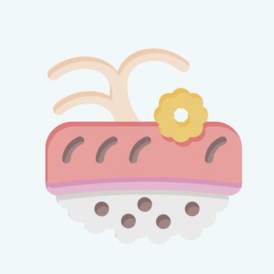 Icon Ike. related to Sushi symbol. flat style. simple design editable. simple illustration