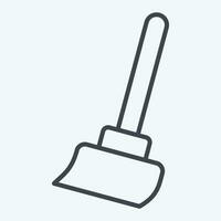 Icon Broom. related to Cleaning symbol. line style. simple design editable. simple illustration vector