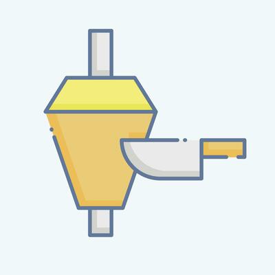 Icon Doner Kebab. related to Turkey symbol. doodle style. simple design editable. simple illustration
