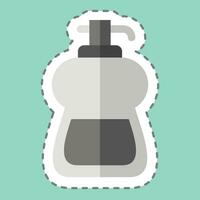 Sticker line cut Liquid Soap. related to Cleaning symbol. simple design editable. simple illustration vector