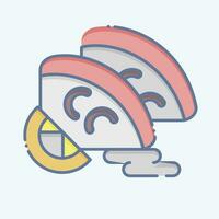 Icon Hamachi. related to Sushi symbol. doodle style. simple design editable. simple illustration vector