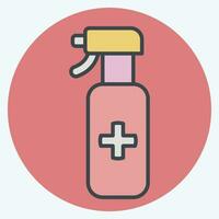 Icon Spray. related to Cleaning symbol. color mate style. simple design editable. simple illustration vector