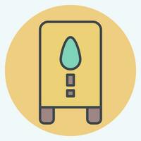 Icon Wet Floor Sign. related to Cleaning symbol. color mate style. simple design editable. simple illustration vector