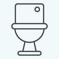 Icon Toilet. related to Cleaning symbol. line style. simple design editable. simple illustration vector