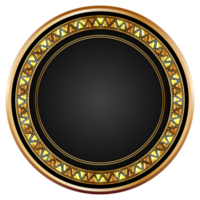 Golden circle frame text box with gold award ribbon icon anniversary badge png