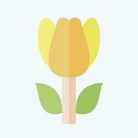 Icon Tulip. related to Turkey symbol. flat style. simple design editable. simple illustration vector