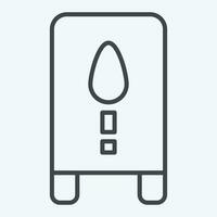 Icon Wet Floor Sign. related to Cleaning symbol. line style. simple design editable. simple illustration vector