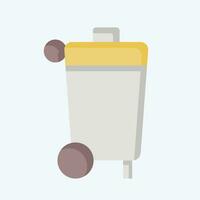 Icon Garbage Bin. related to Cleaning symbol. flat style. simple design editable. simple illustration vector