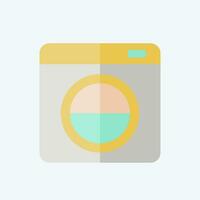 Icon Washing Machine. related to Cleaning symbol. flat style. simple design editable. simple illustration vector