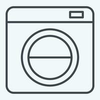 Icon Washing Machine. related to Cleaning symbol. line style. simple design editable. simple illustration vector