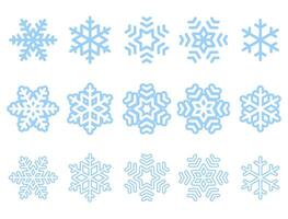 copo de nieve icono vector conjunto