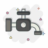 Icon Tap. related to Cleaning symbol. comic style. simple design editable. simple illustration vector