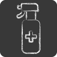 Icon Spray. related to Cleaning symbol. chalk Style. simple design editable. simple illustration vector