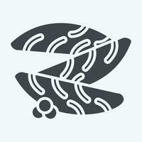 Icon Kazunoko. related to Sushi symbol. glyph style. simple design editable. simple illustration vector