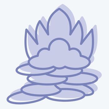 Icon Shirasu. related to Sushi symbol. two tone style. simple design editable. simple illustration vector