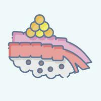 Icon Amaebi. related to Sushi symbol. doodle style. simple design editable. simple illustration vector