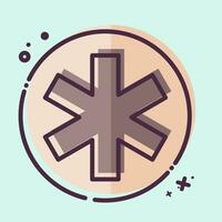 Icon Emergency. related to World Cancer symbol. MBE style. simple design editable. simple illustration vector