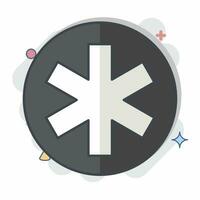 Icon Emergency. related to World Cancer symbol. comic style. simple design editable. simple illustration vector