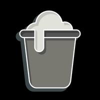 Icon Bucket. related to Cleaning symbol. glossy style. simple design editable. simple illustration vector