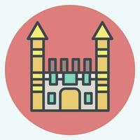 Icon Toplapi Palace. related to Turkey symbol. color mate style. simple design editable. simple illustration vector