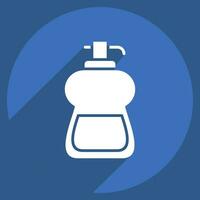 Icon Liquid Soap. related to Cleaning symbol. long shadow style. simple design editable. simple illustration vector