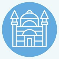 Icon Blue Mosque. related to Turkey symbol. blue eyes style. simple design editable. simple illustration vector
