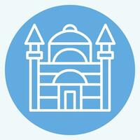 Icon Blue Mosque. related to Turkey symbol. blue eyes style. simple design editable. simple illustration vector