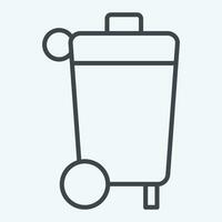 Icon Garbage Bin. related to Cleaning symbol. line style. simple design editable. simple illustration vector