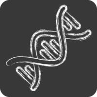 Icon DNA. related to World Cancer symbol. chalk Style. simple design editable. simple illustration vector