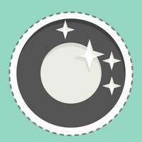 Sticker line cut Wink. related to Cleaning symbol. simple design editable. simple illustration vector