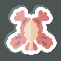 Sticker Tempura. related to Sushi symbol. simple design editable. simple illustration vector