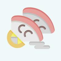 Icon Hamachi. related to Sushi symbol. flat style. simple design editable. simple illustration vector