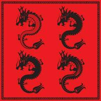 The Chinese dragon image for celebration or religious concept. vector
