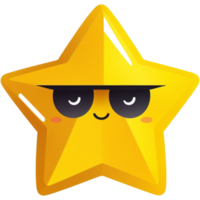 Gelb Star face.ai generativ png