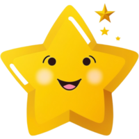 Gelb Star face.ai generativ png