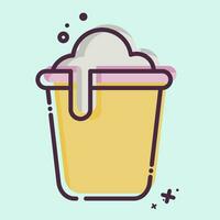 Icon Bucket. related to Cleaning symbol. MBE style. simple design editable. simple illustration vector