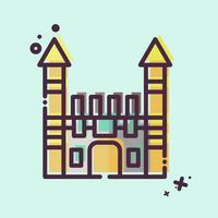 Icon Toplapi Palace. related to Turkey symbol. MBE style. simple design editable. simple illustration vector