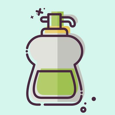 Icon Liquid Soap. related to Cleaning symbol. MBE style. simple design editable. simple illustration