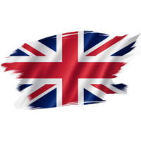 Brush stroke United Kingdom flag.AI Generative png