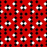 Abstract geometric pattern with lines. Design for mobile lock screen, poster, wallpaper, cover, textile. Repeating black and white squares on red background. vector