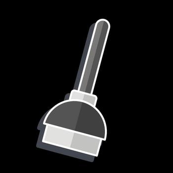 Icon Plunger. related to Cleaning symbol. glossy style. simple design editable. simple illustration vector